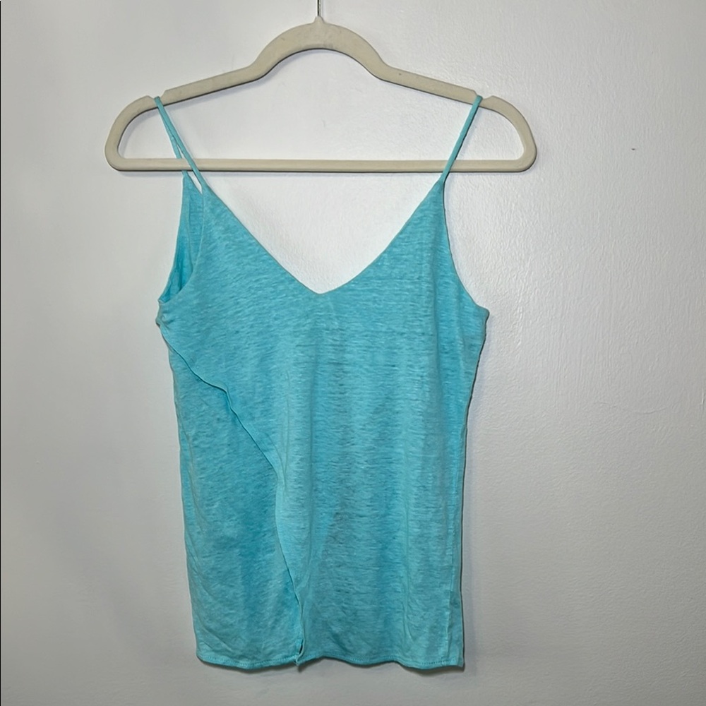 Chaser Aqua Asymmetrical Spaghetti Strap Tank top new with tag